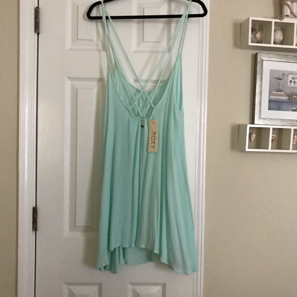 Roxy sheer blue cover up